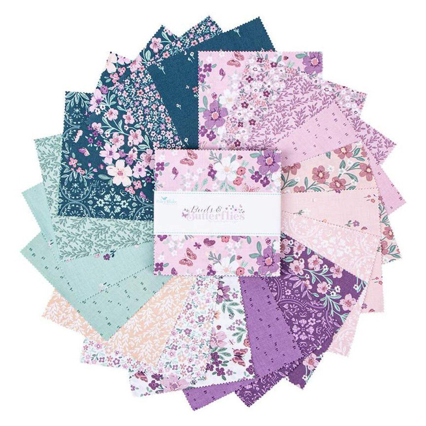 Buds & Butterflies 5" Charm Pack by Cayla Naylor for Riley Blake