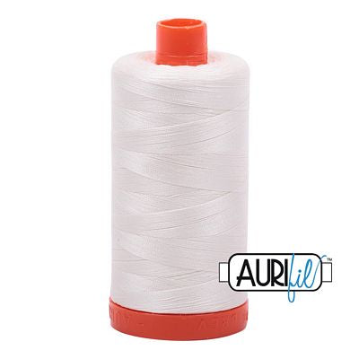 Aurifil Mako Cotton Thread 50wt – Color: Chalk (1050-2026)