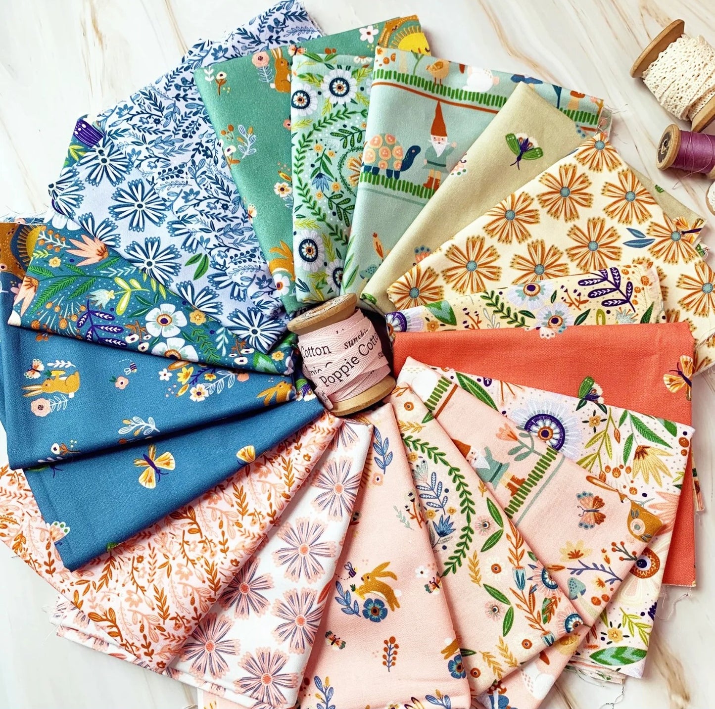 Hide & Seek Fat Quarter Bundle by McKenzie Elston for Poppie Cotton