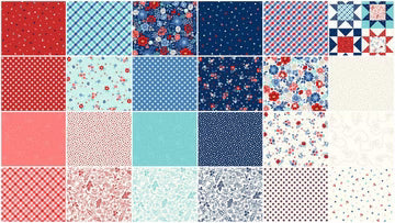 Star Spangled Beauty Fat Quarter Bundle from KimberBell Designs for Maywood Studio