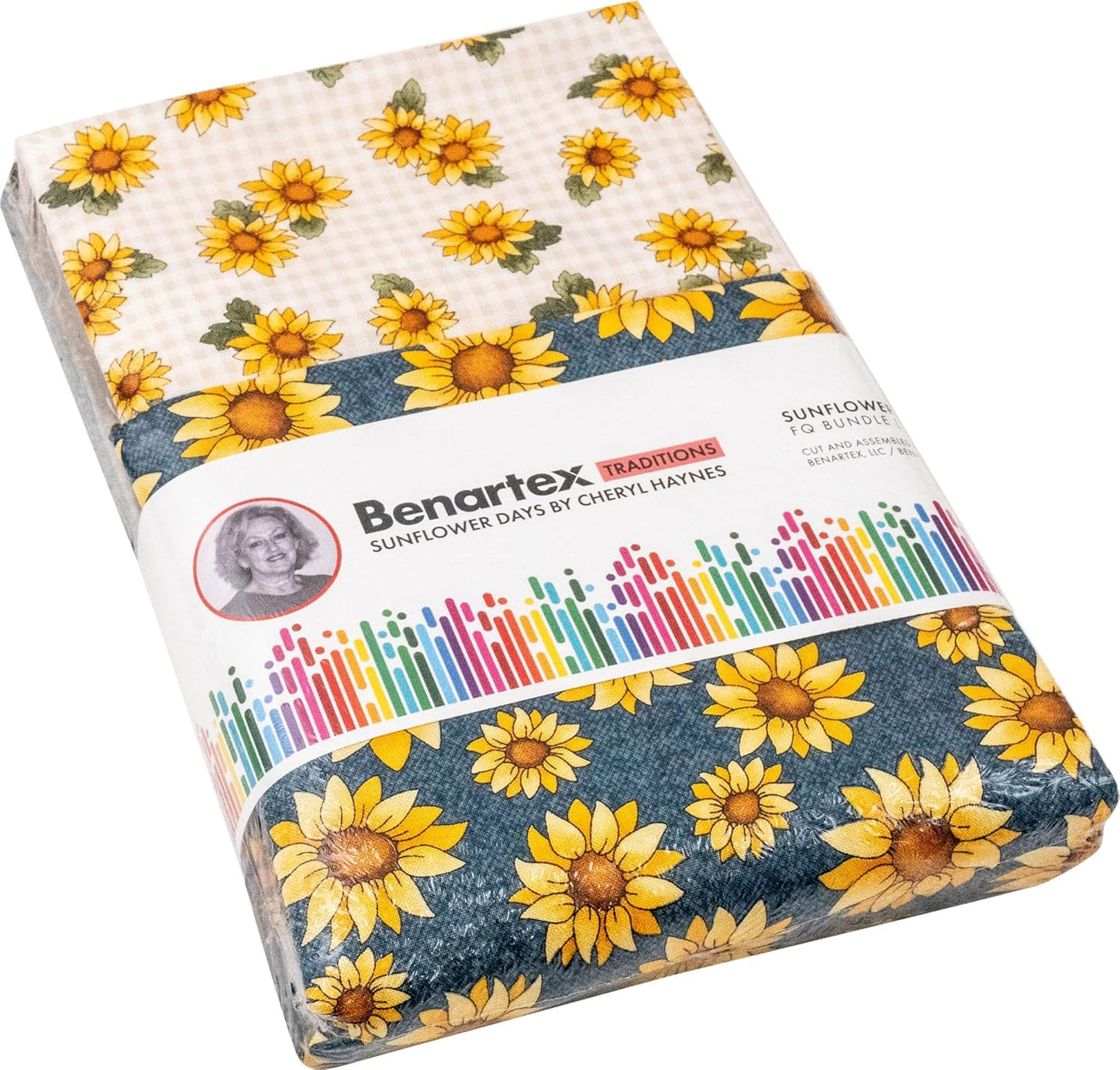 Sunflower Days 16pc Fat Quarter Bundle By Cheryl Haynes for Benartex
