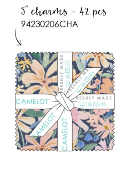 Flower House 5-Inch Charm Pack by Camelot Fabrics