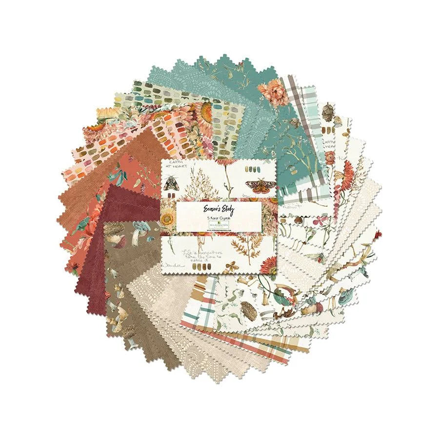 Season’s Study – 5 Karat Crystals Charm Pack by Lisa Audit for Wilmington Prints