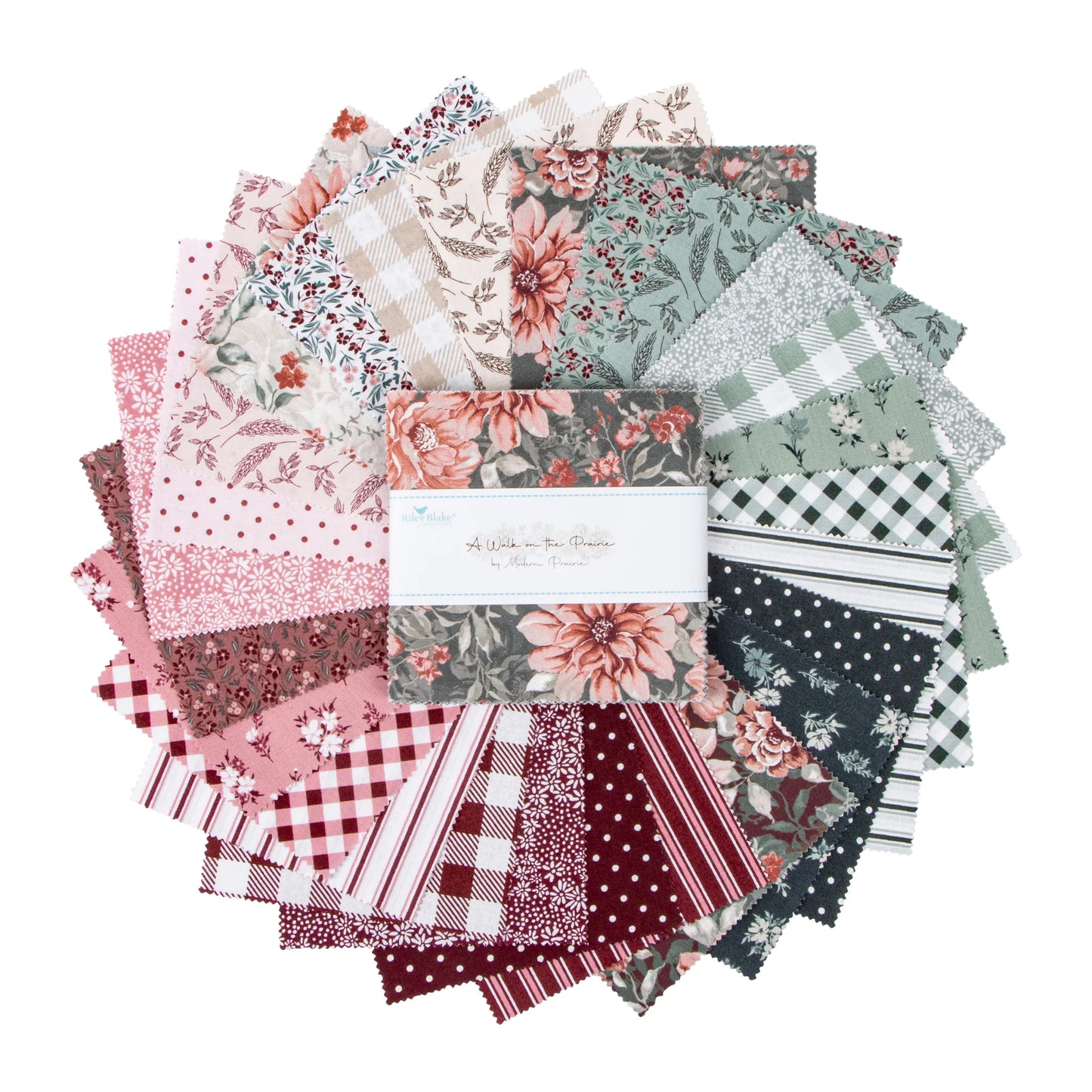 A Walk on the Prairie 5" Charm Pack by Modern Prairie For Riley Blake