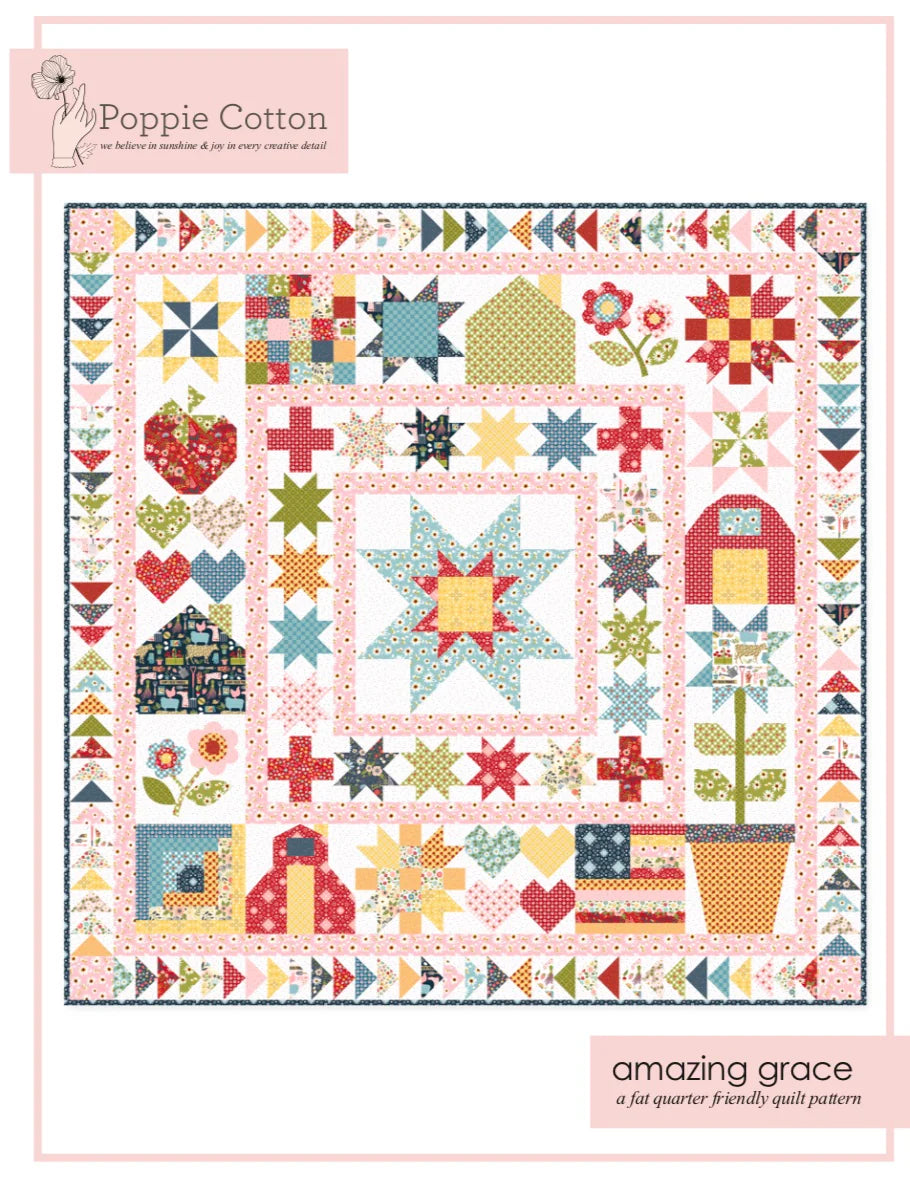 Amazing Grace Quilt Pattern by Jina Barney for Poppie Cotton