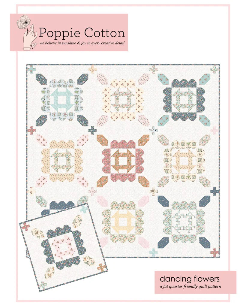 Dancing Flowers Quilt & Pillow Pattern