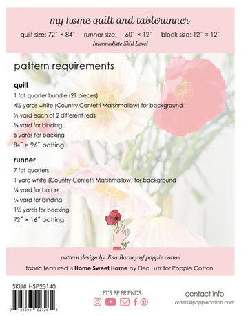 Wildflower Cottage Quilt Patter by Jina Barney of Poppie Cotton