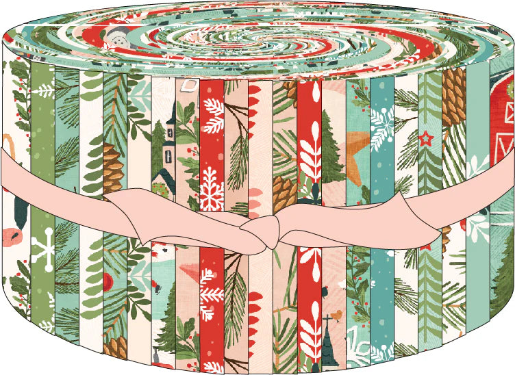 Prairie Christmas Jelly Roll by Amanda Cocoron for Poppie Cotton