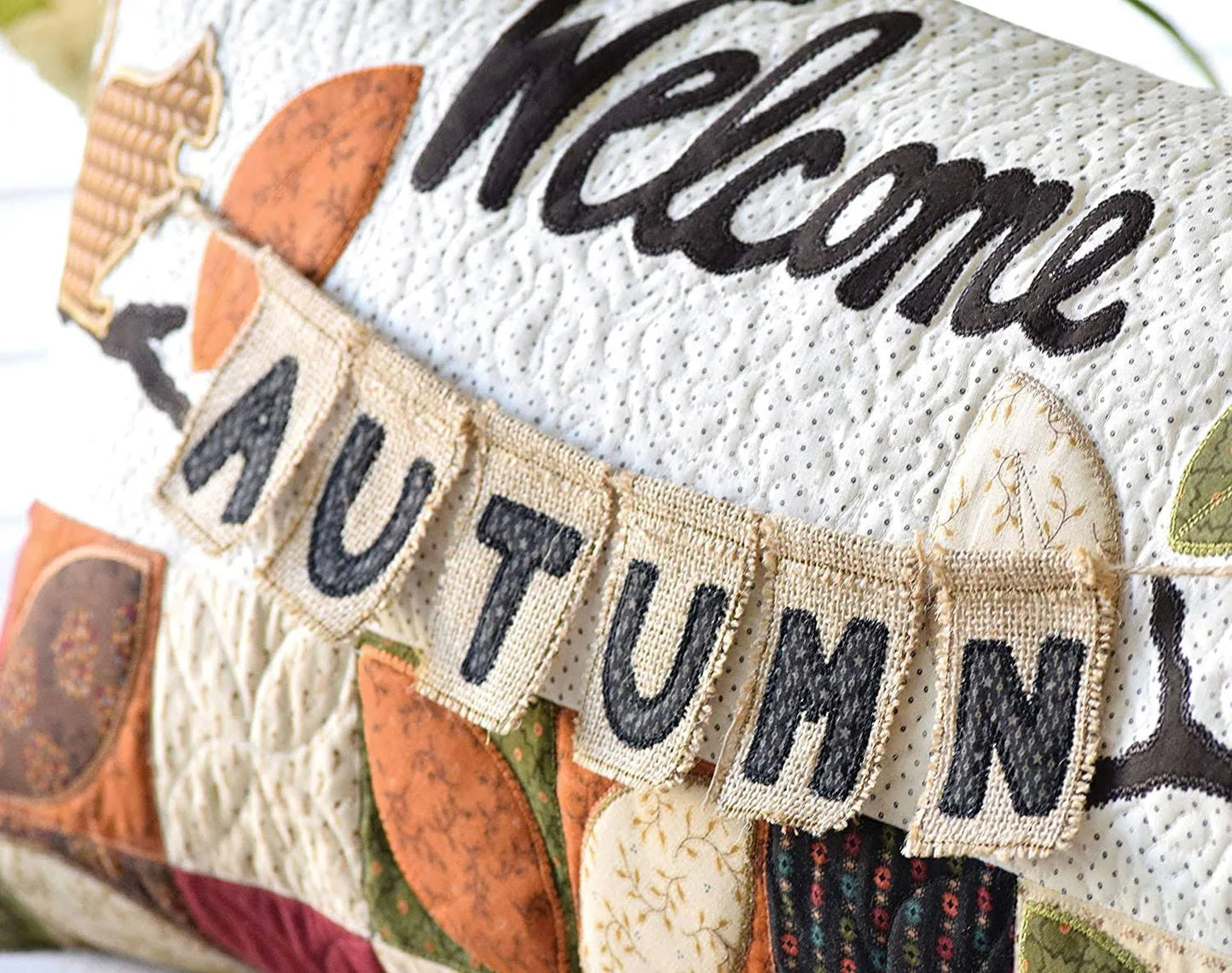 Welcome Autumn Bench Pillow - KimberBell Machine Embroidery
