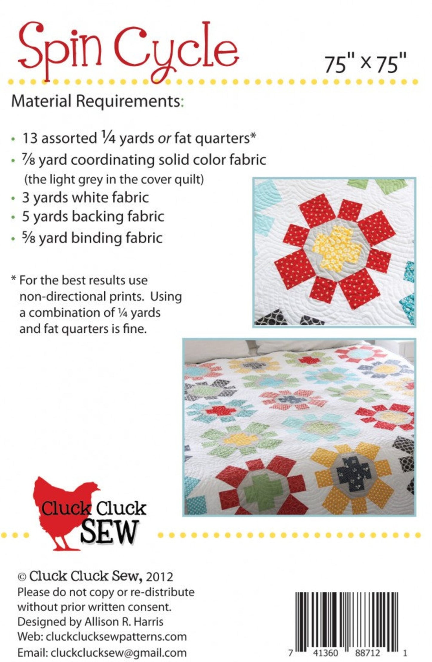Spin Cycle Quilt Pattern by Cluck Cluck Sew
