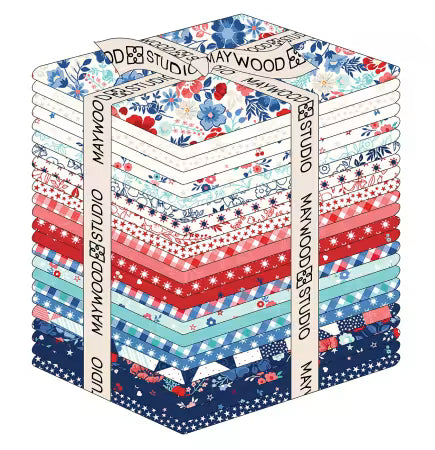 Star Spangled Beauty Fat Quarter Bundle from KimberBell Designs for Maywood Studio