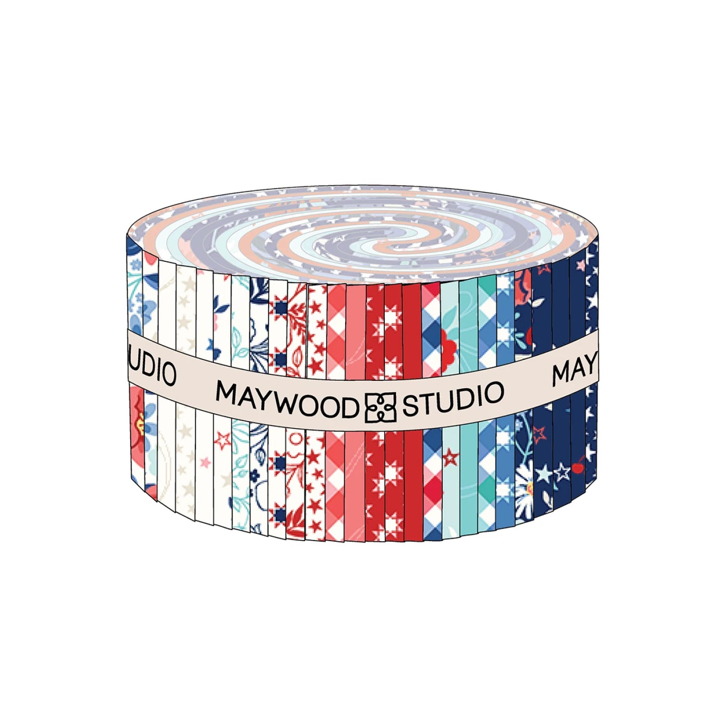 Star Spangled Beauty Jelly Roll from KimberBell Designs for Maywood Studio