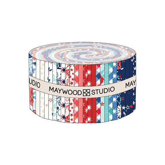 Star Spangled Beauty Jelly Roll from KimberBell Designs for Maywood Studio