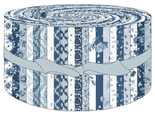 Lakeland Blues Jelly Roll by Samantha Walker for Poppie Cotton