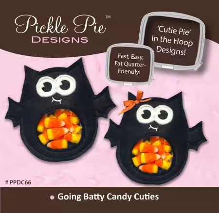 Going Batty Candy Cuties In the Hoop Machine Embroidery Design Set